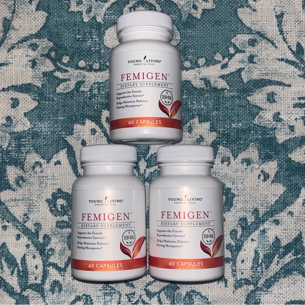Young Living Femigen 60 Capsules Each New & Sealed/Set of 3